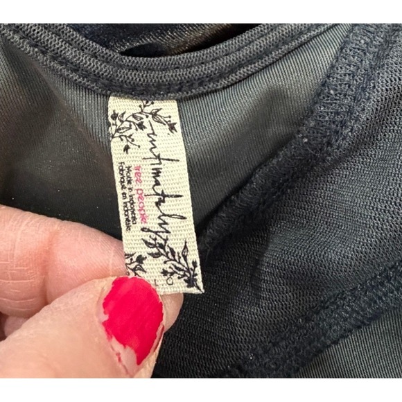 Intimately Free People Slate Blue Velvet Slip Gown L Bias Cut - Picture 3 of 16